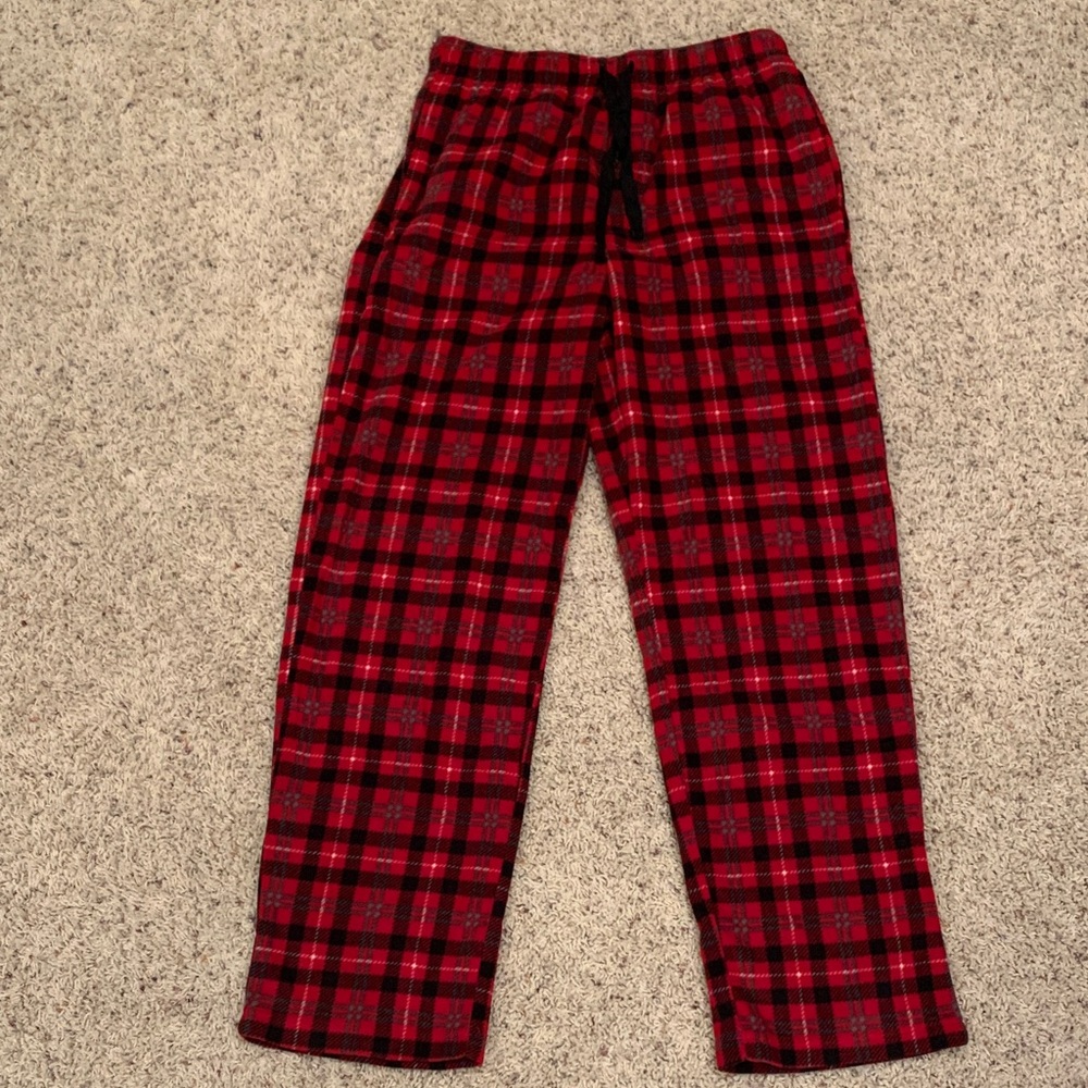 Croft & Barrow Red and Black Plaid Flannel Men's Pants